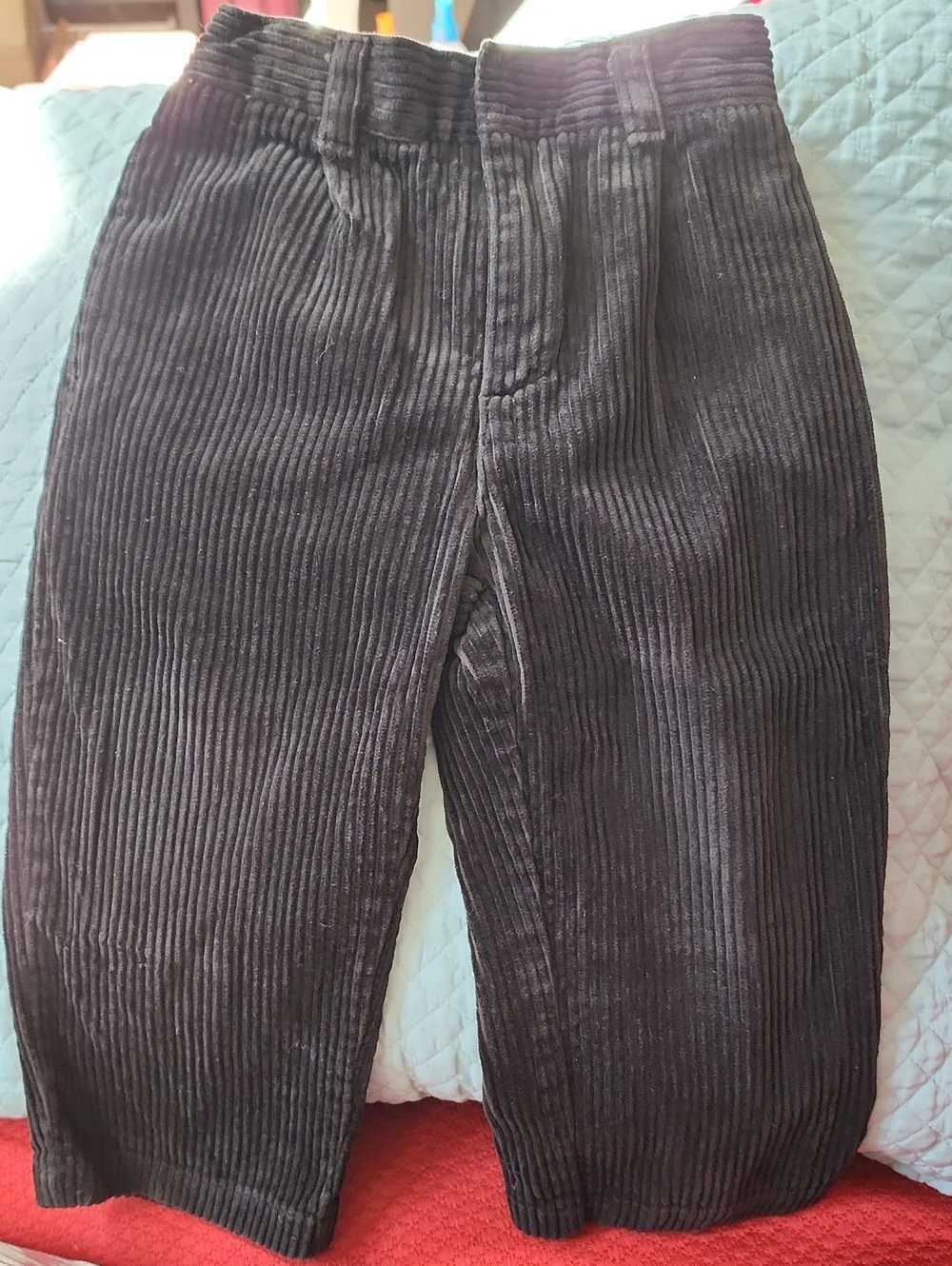 3T Vintage Gymboree Black Pleat Front Loose Fit Corduroy Pants